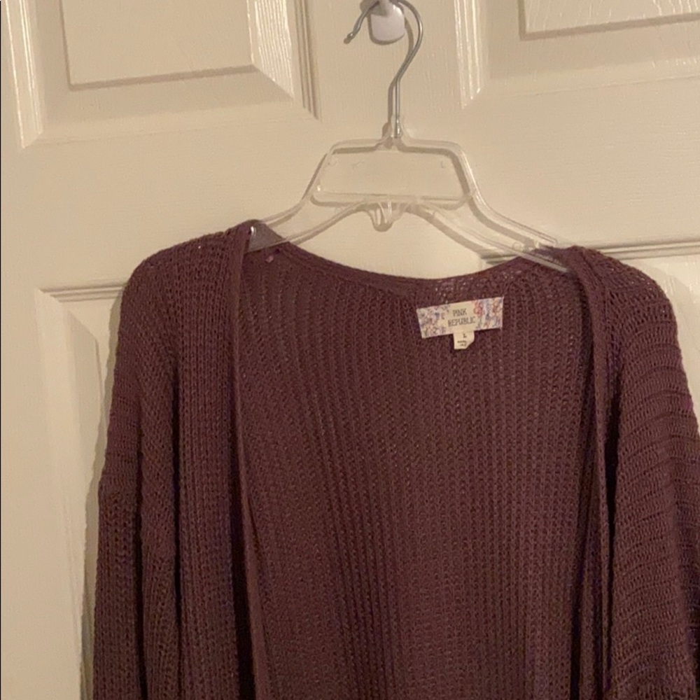 Purple cardigan